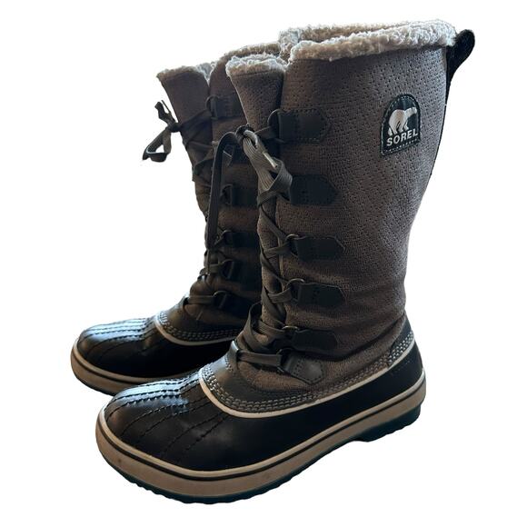 Sorel Shoes - Sorel | Size 8.5 Tivoli High Hiking Waterproof Boots Gray Lace Up Winter Snow
